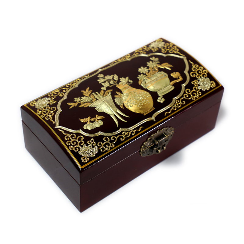 TD紫红沥粉博古 23*11*8.5cm 面包胎堆鼓贴J