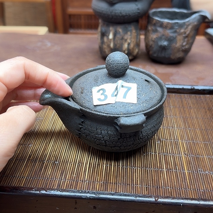 纯手工制作粗陶茶具
