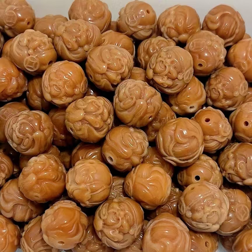 财神来啦-天然风化色菩提雕刻财神手串/手持-手工雕刻精品文玩