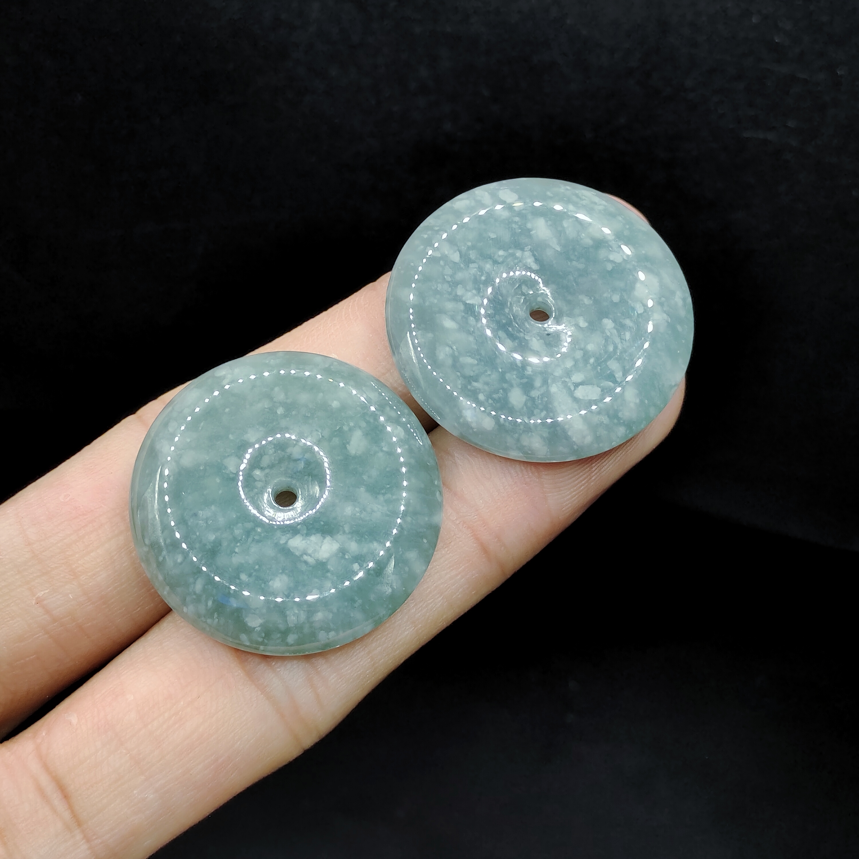 【老三珠宝】翡翠平安扣吊坠赠绳子GS【多样性发其一】约29-6mm