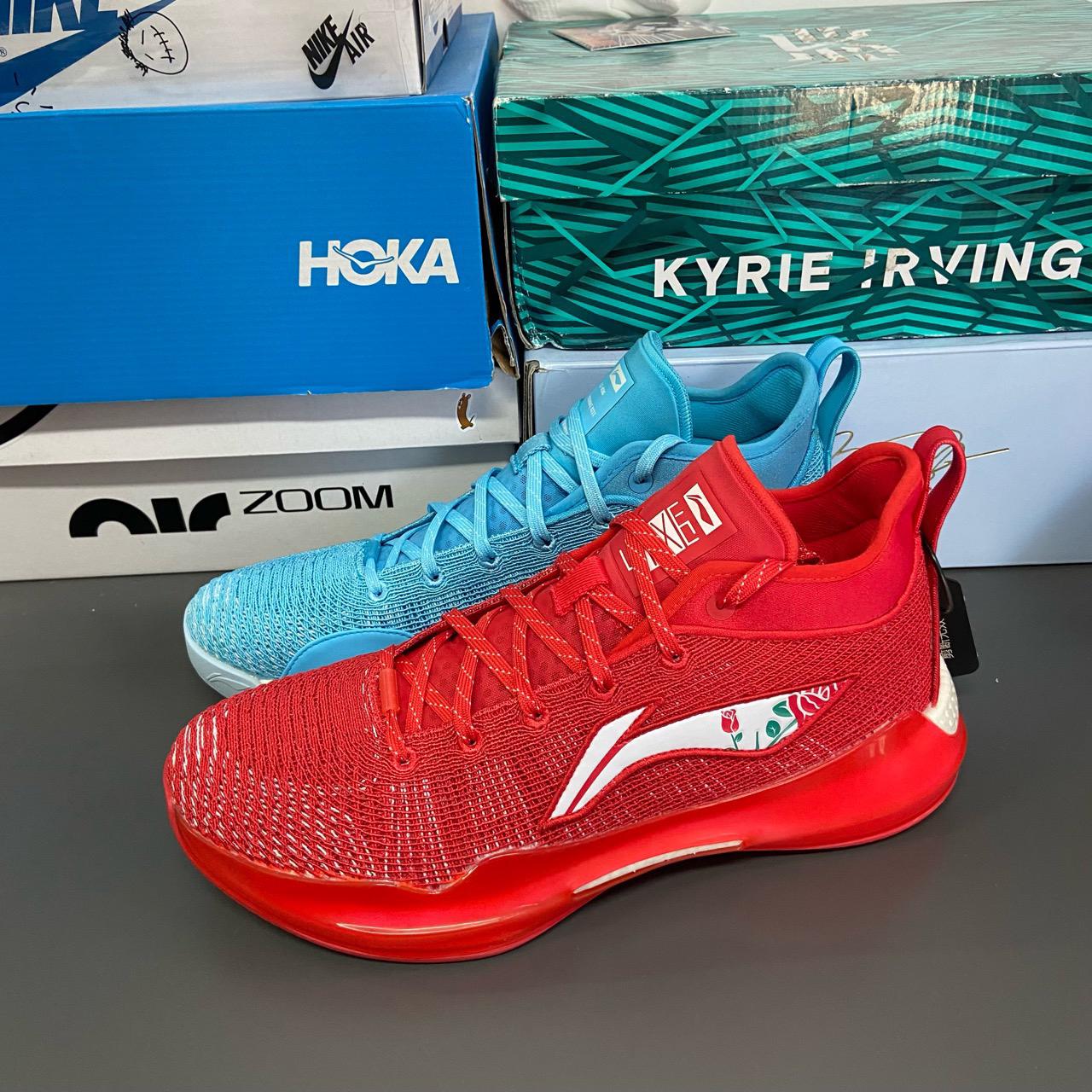 全新未使用 LI-NING/李宁 44码 驭帅13 海豚蓝 玫瑰 11631941