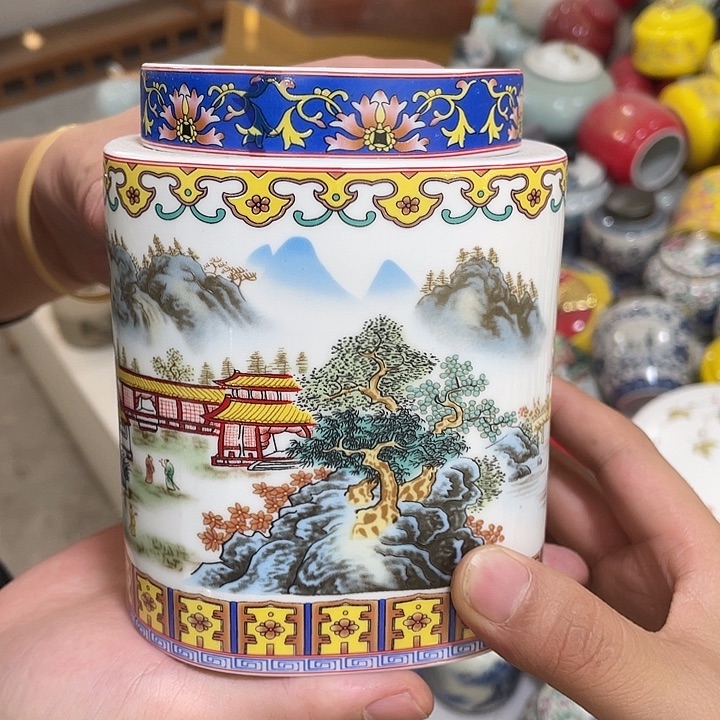 微瑕陶瓷茶叶罐密封罐