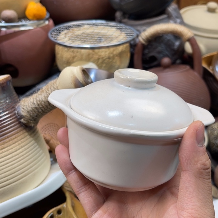 陶摆件然后你把她放回自己