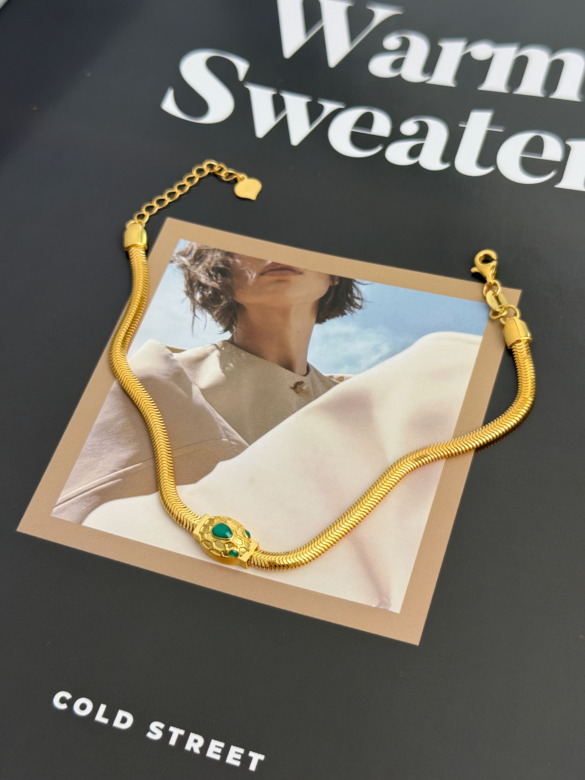 【大牌同款】宝格灵蛇手链足金999黄金手链@SL077