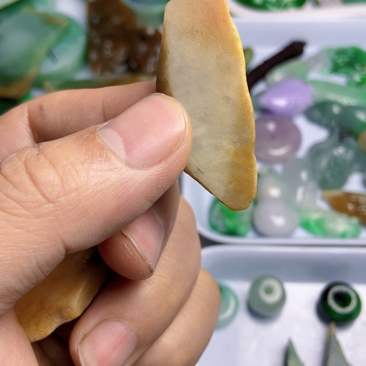 翡翠散珠天然翡翠A货挂件