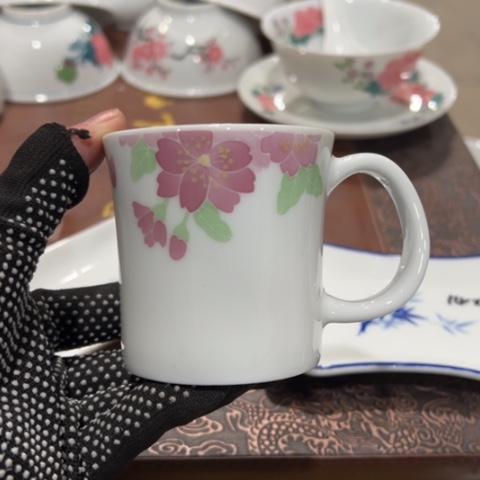 醴陵高温瓷釉下手绘150毫升四个紫****化