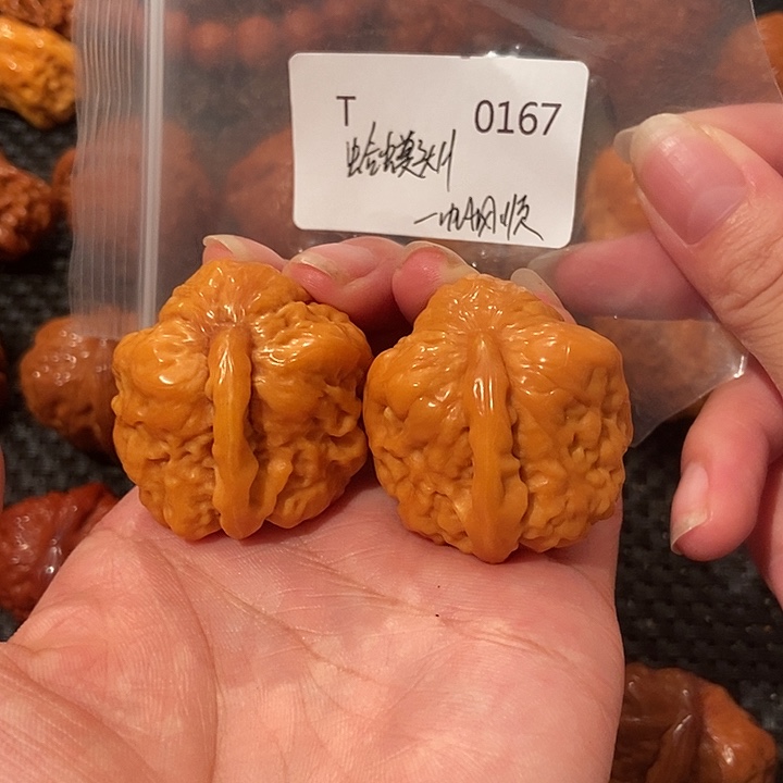 餐***吴文玩核桃吊坠蛤蟆头一帆风顺