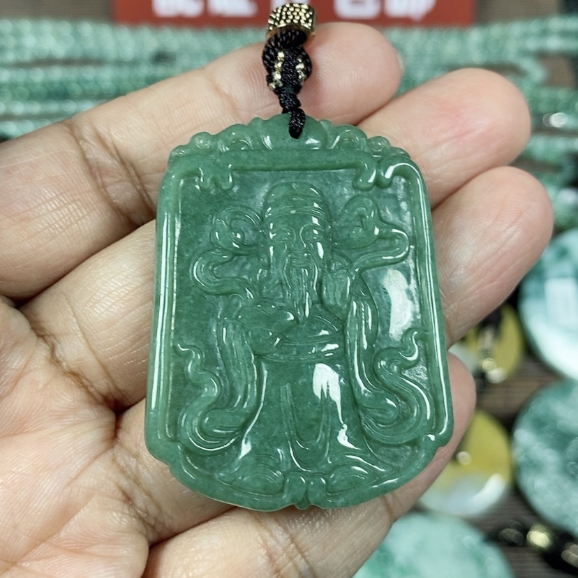 【闪购商品】翡翠颈饰未镶嵌玉吊坠翡翠玉财神牌