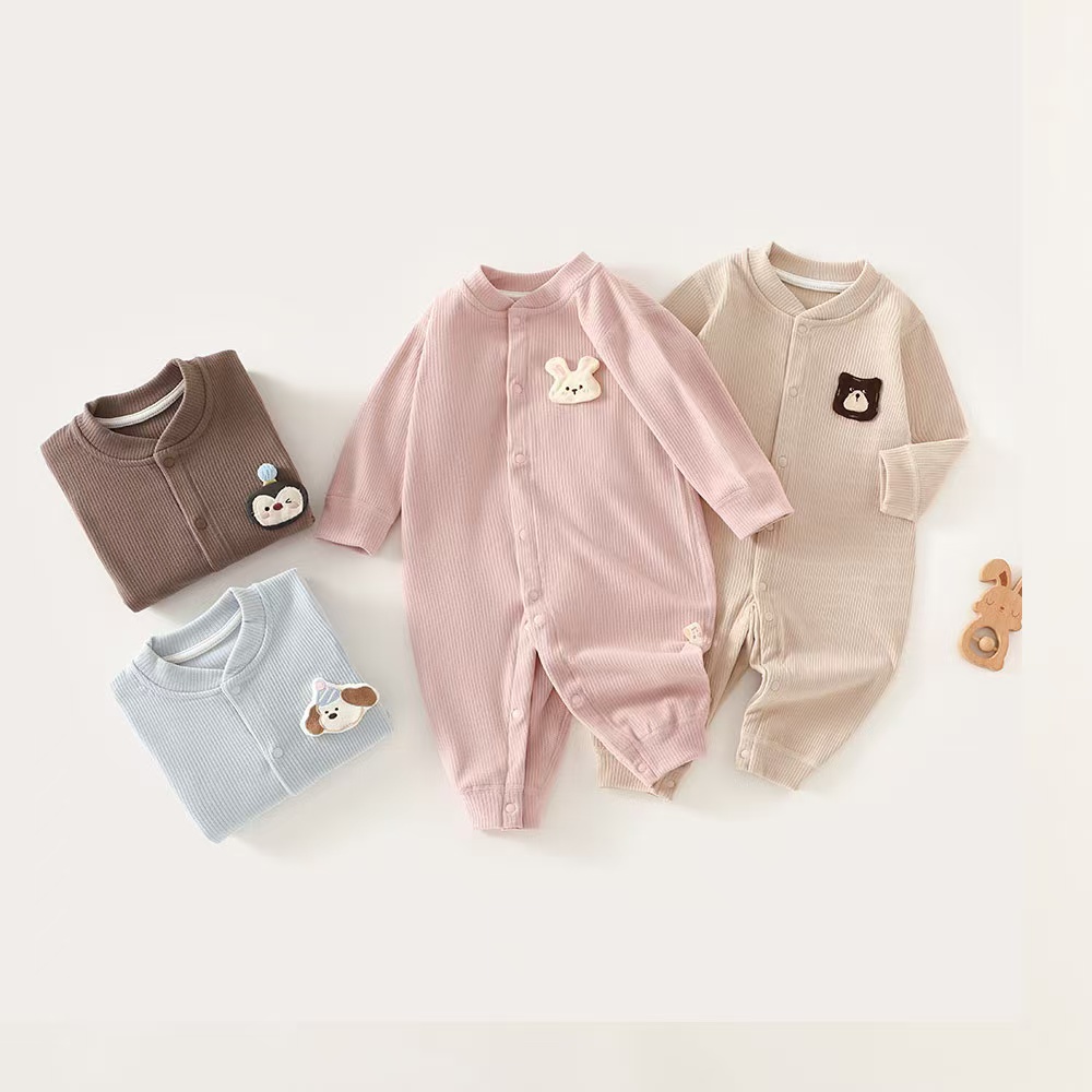 【新款】2025年新款秋冬慕斯暖绒打底连体哈衣