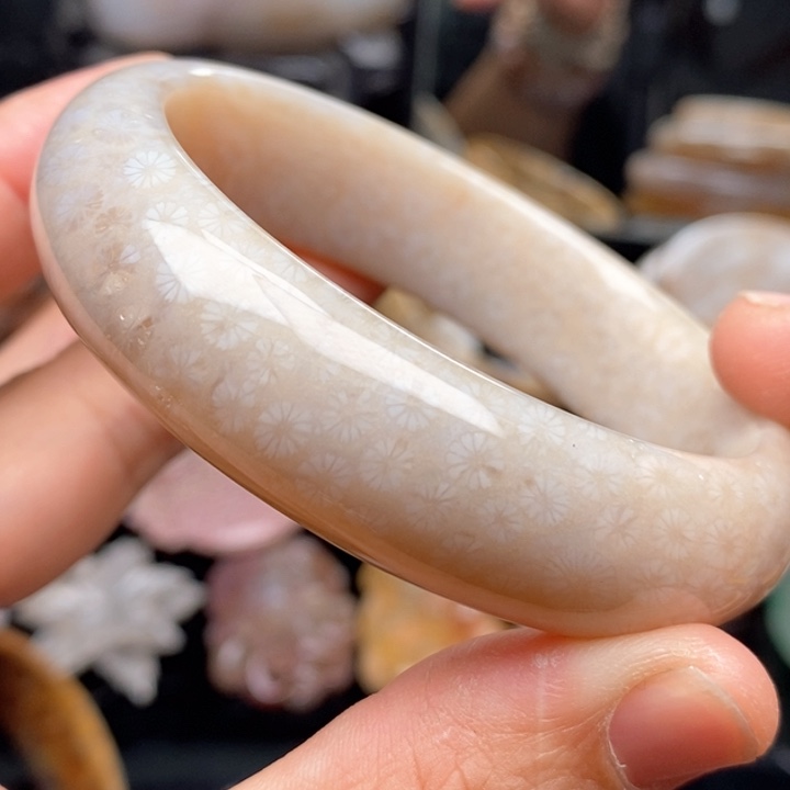 硅化珊瑚（珊瑚玉）手镯未镶嵌57.6