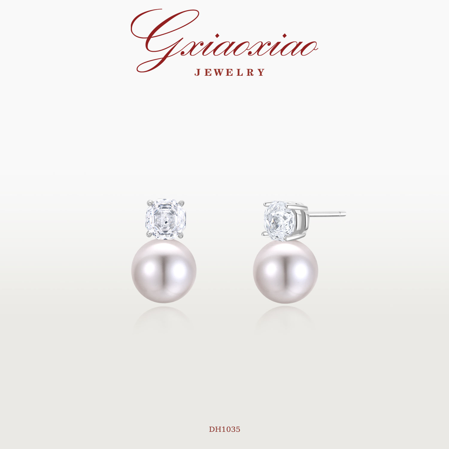 G XIAOXIAO 镀K金 法式时尚高级百搭玫瑰切耳环 DH1035