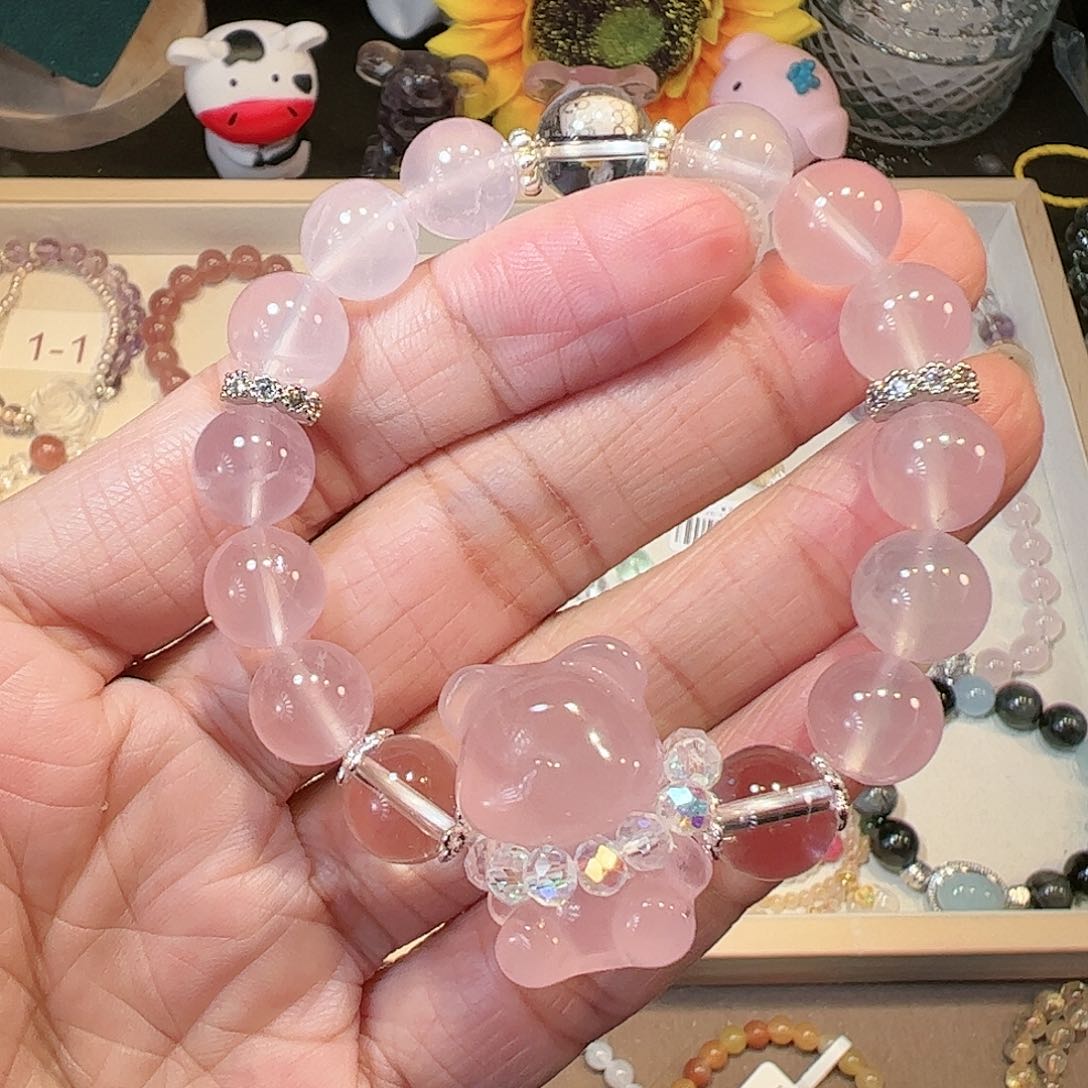 水晶手链未镶嵌粉
