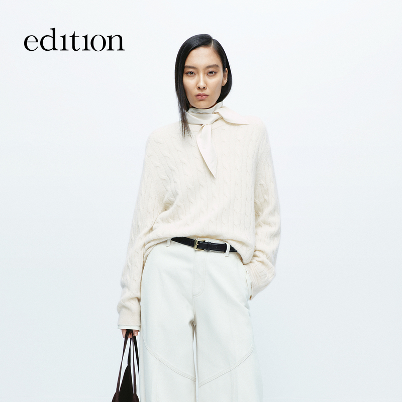【赵老板专属】edition牦牛绒骆驼绒绞花毛衣#EBD4SWT039