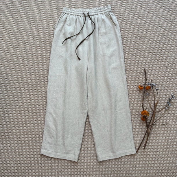 原生态水果酵素 汉麻亚麻宽松休闲阔腿九分裤萝卜裤哈伦裤A-682