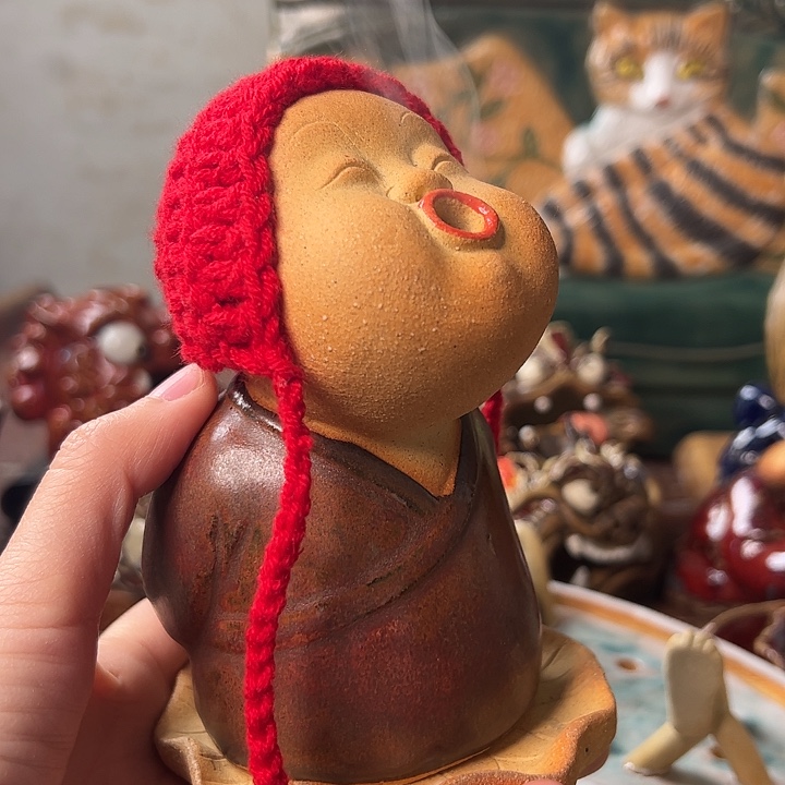 慢***舍陶艺小和尚沙弥香炉摆件