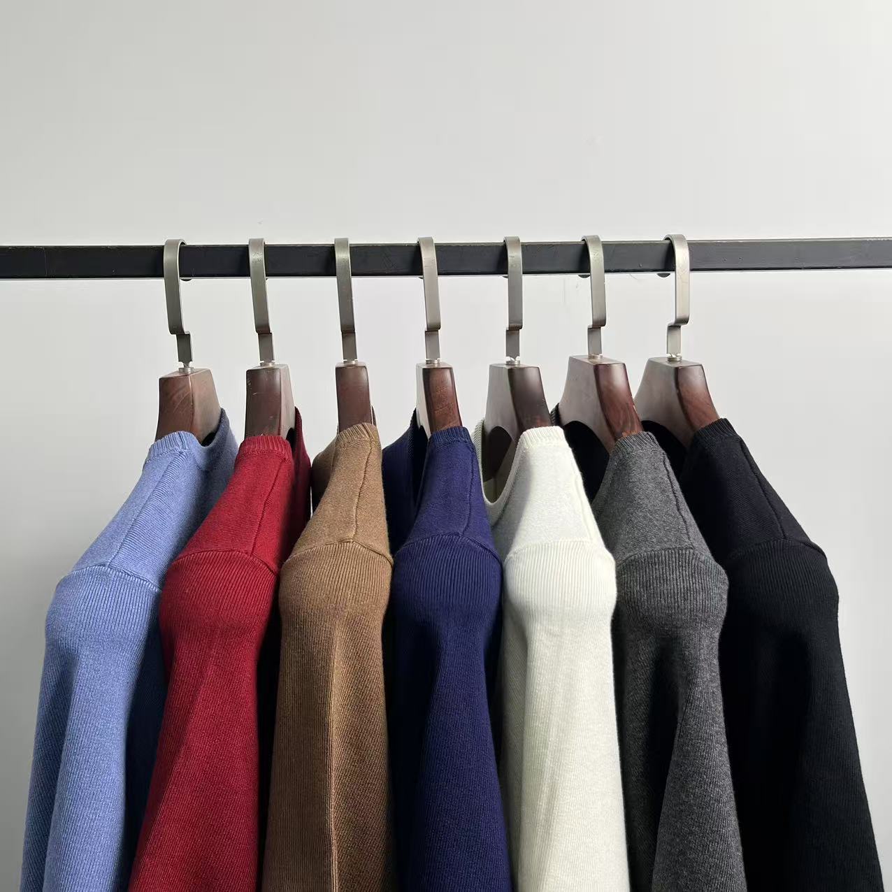 胖可潮品大码短袖毛衣加肥加大号纯色净版打底衫半截袖圆领内搭男