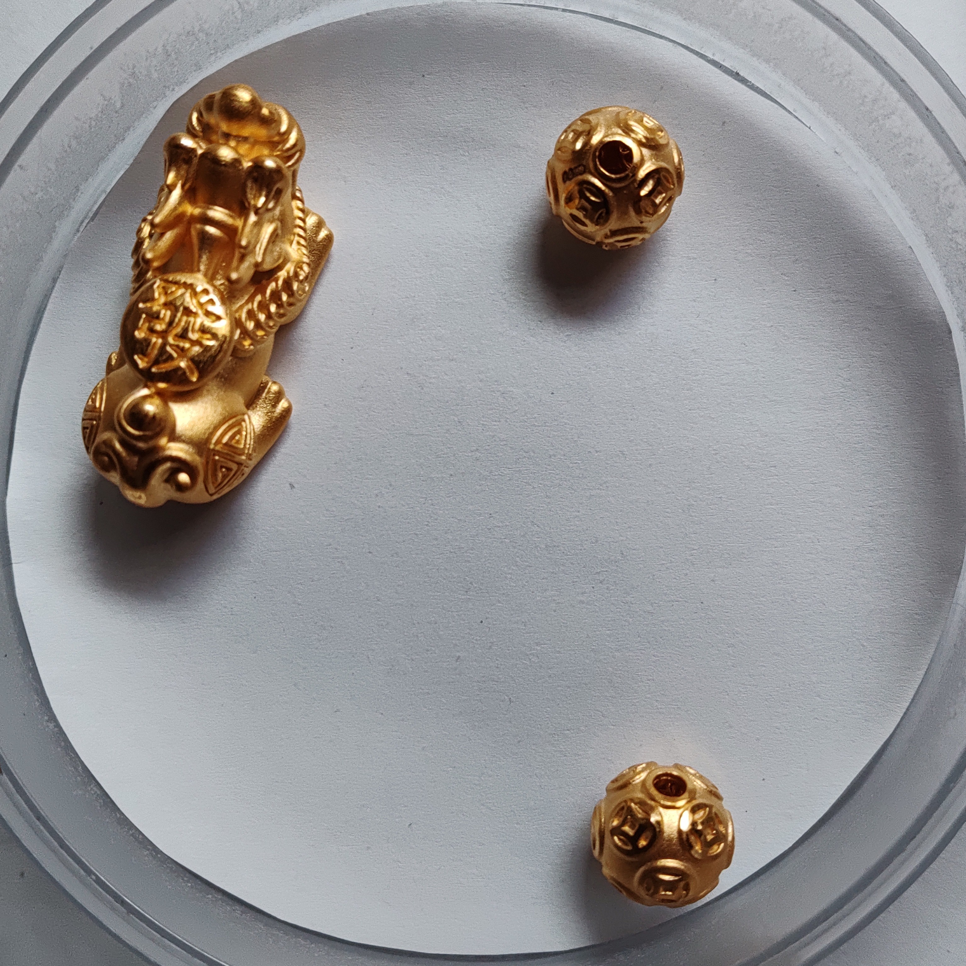 金元宝足金999貔貅珠子首饰
