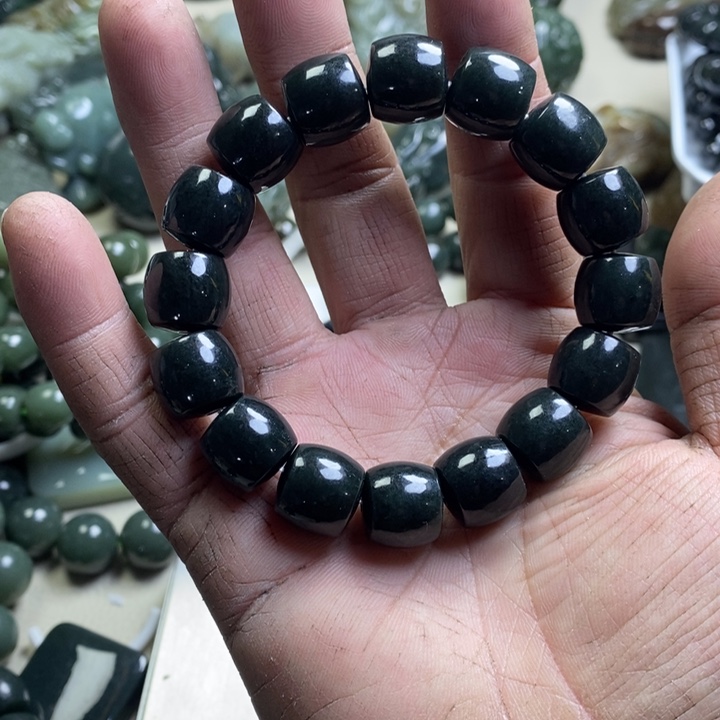 言***諾和田玉未镶嵌手链和田玉卡14