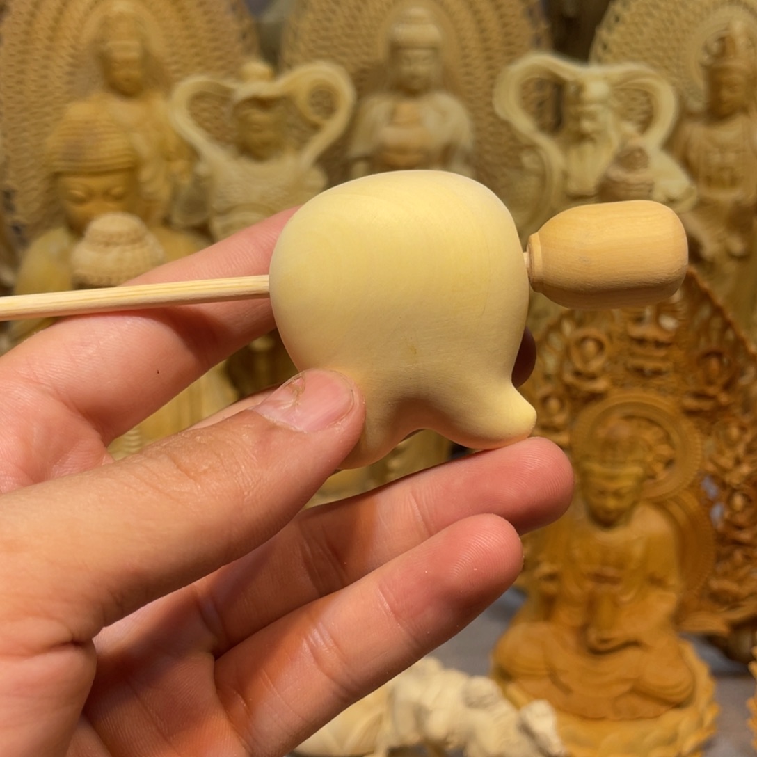 黄杨木小瑕疵木鱼