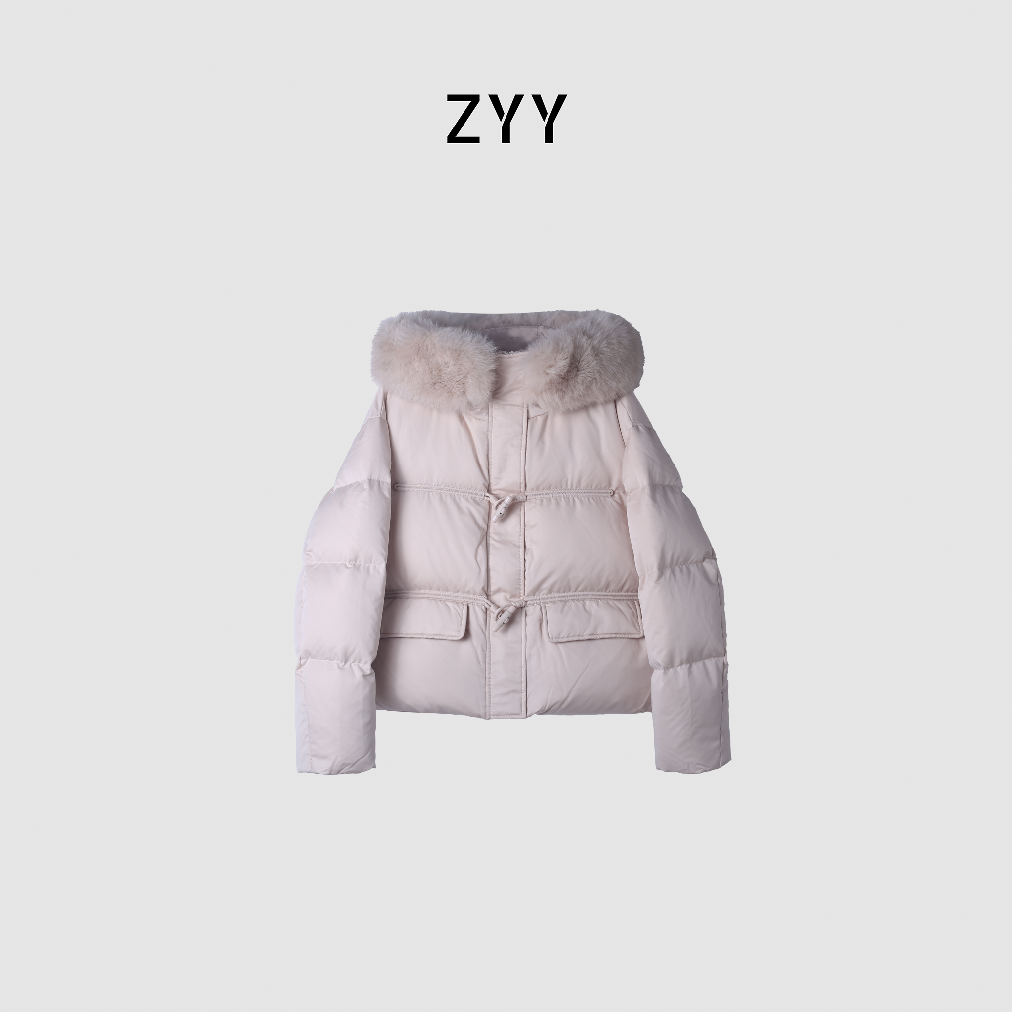 ZYY【隐匿暖核】2025S/白鸭绒加厚保暖简约羽绒服X25DYRF06060