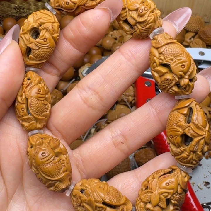 手串/手链橄榄核鱼戏莲花