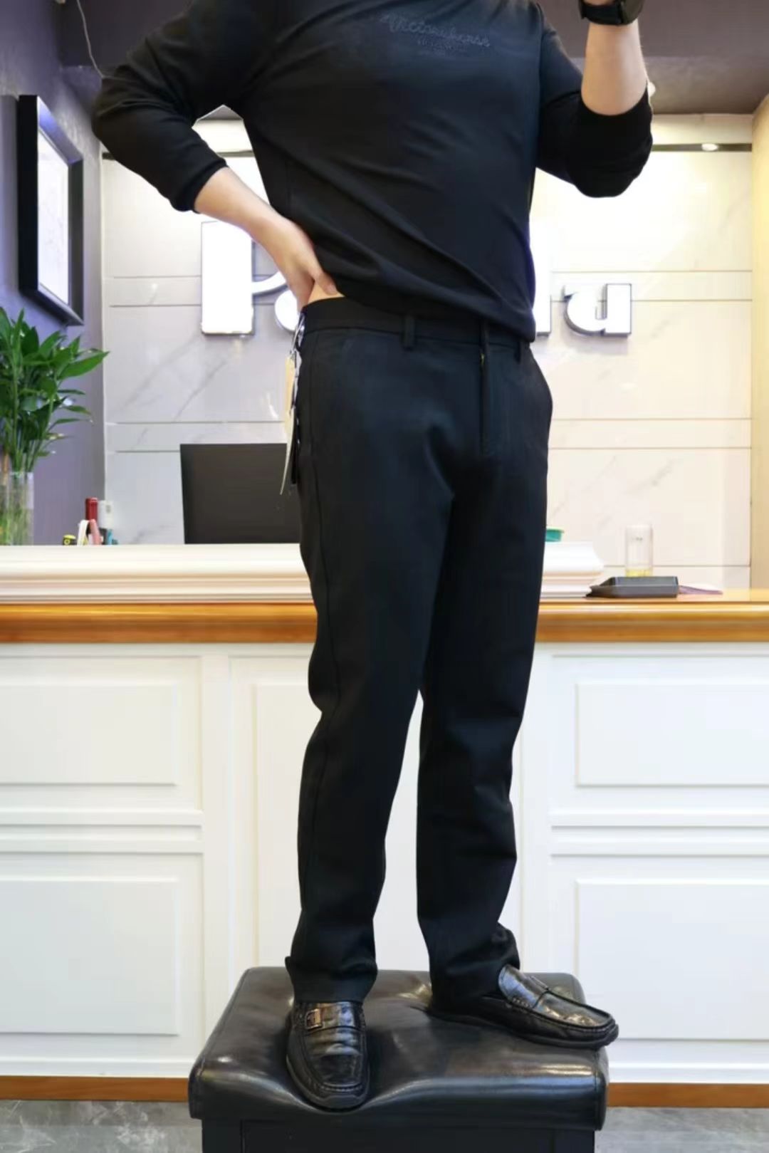男士秋冬季商务休闲合体版百搭弹力休闲裤1559