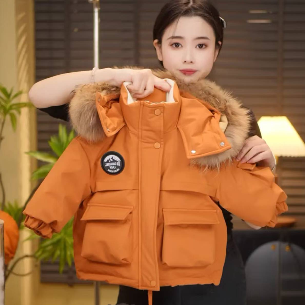 【现货】2025冬季新款儿童韩版时尚保暖加厚羽绒服外套58532