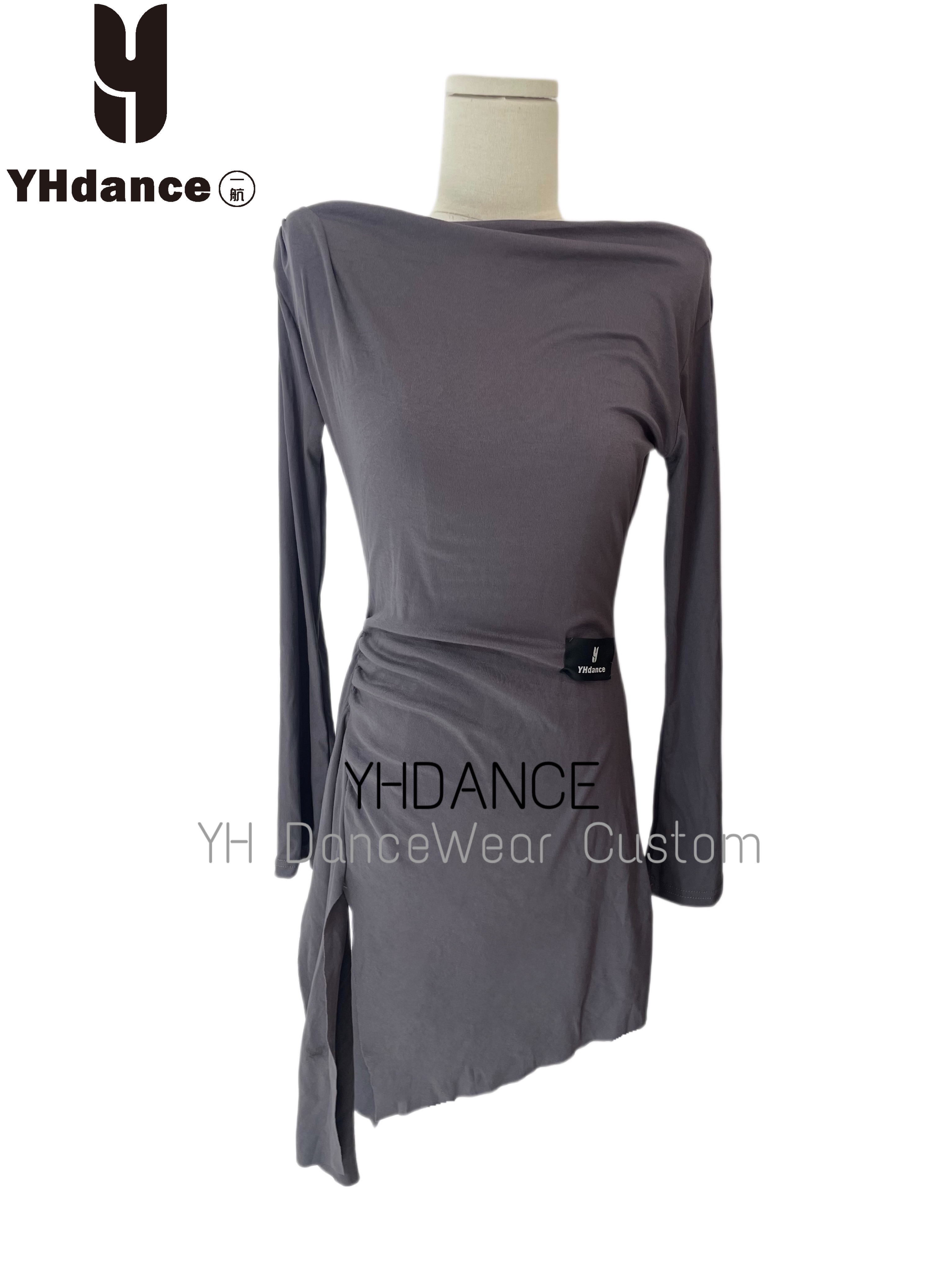 YHDANCE拉丁舞秋冬显瘦连体裙上衣C253