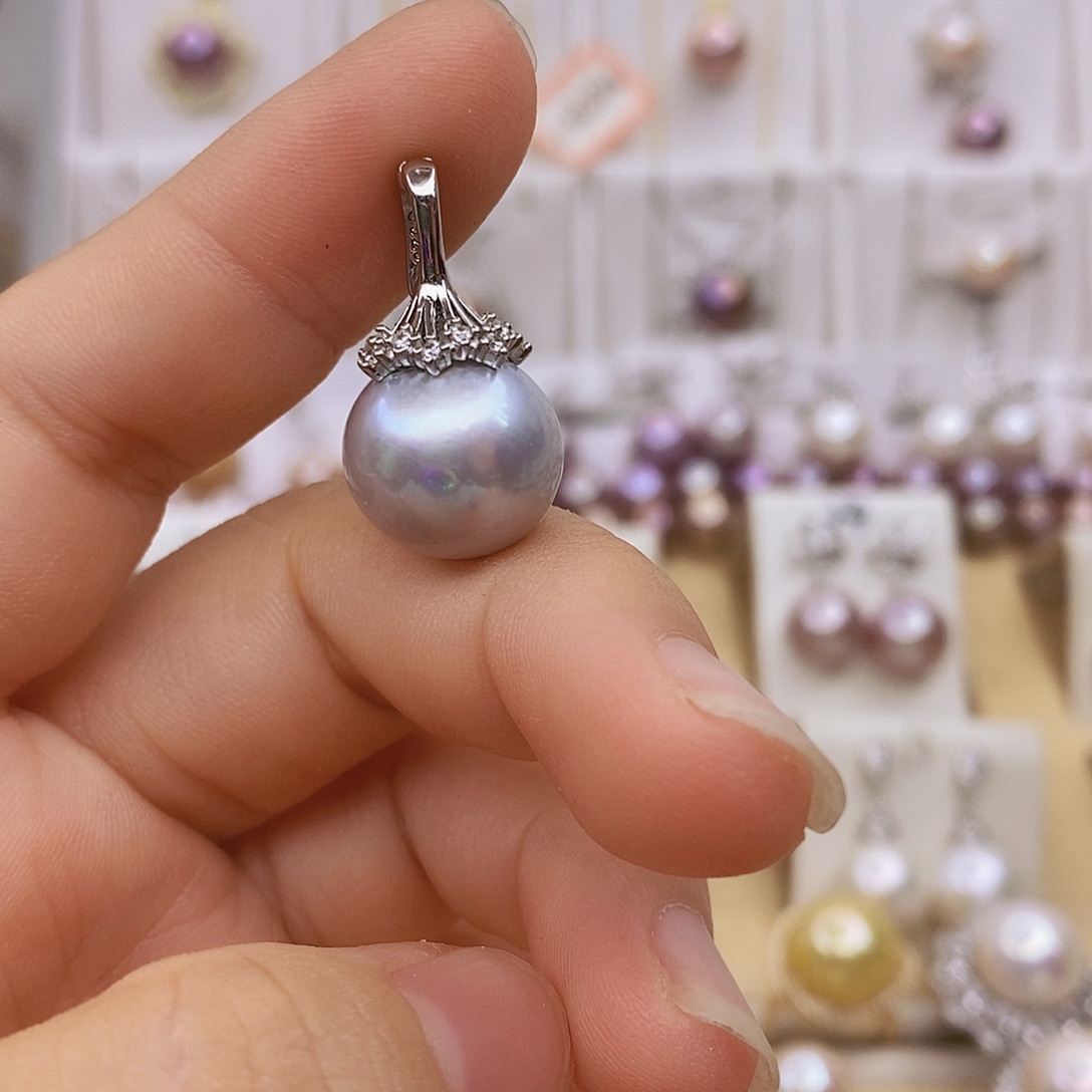吊坠(赠链)银S925镶嵌淡水珍珠