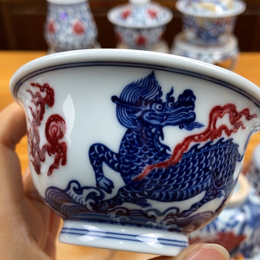 手绘现代茶具非古董