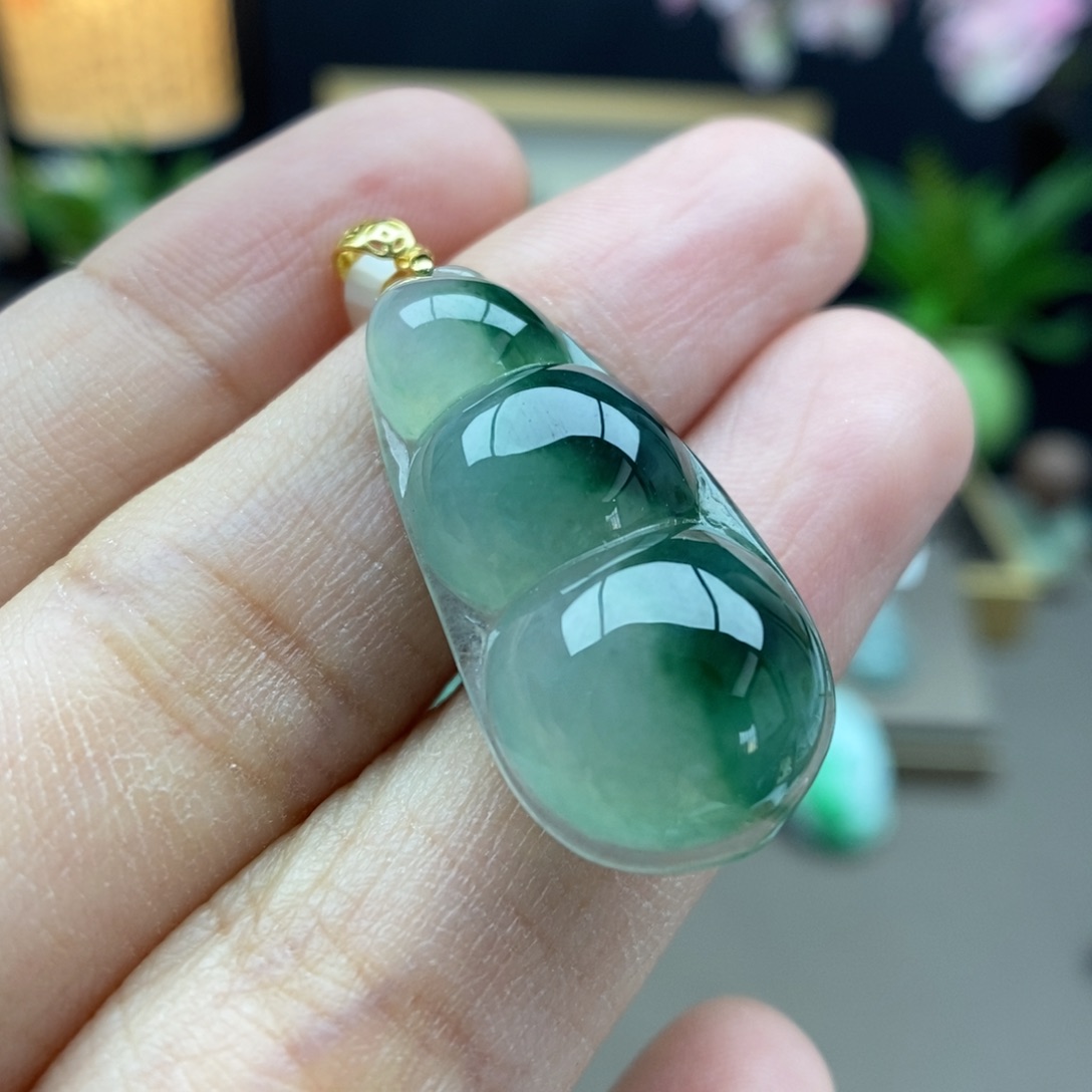 翡翠银S925镶嵌颈饰吊坠14