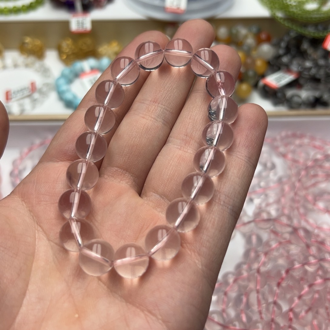 水晶手串未镶嵌11加星光粉全境