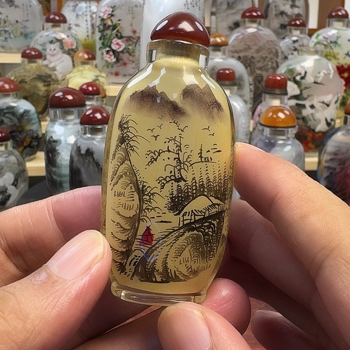 鼻烟壶内画手工绘制包邮