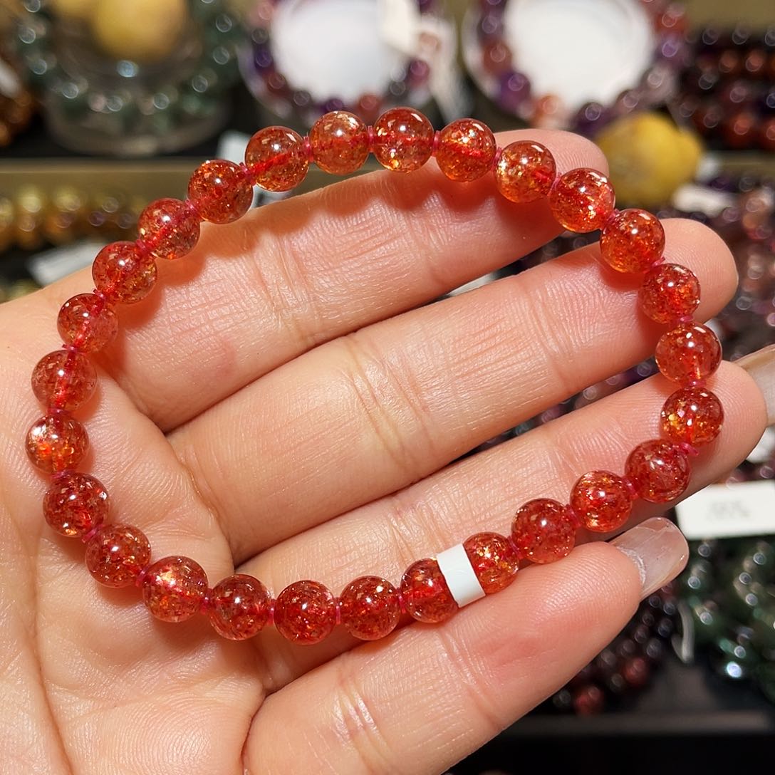 日光石手链未镶嵌手链6.8