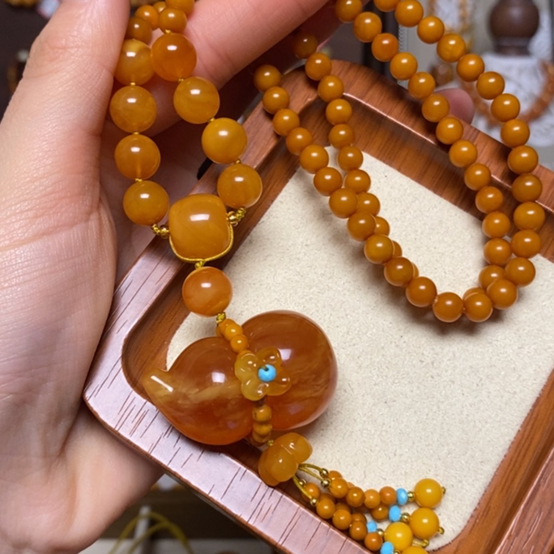 【闪购商品】蜜蜡颈饰未镶嵌项链