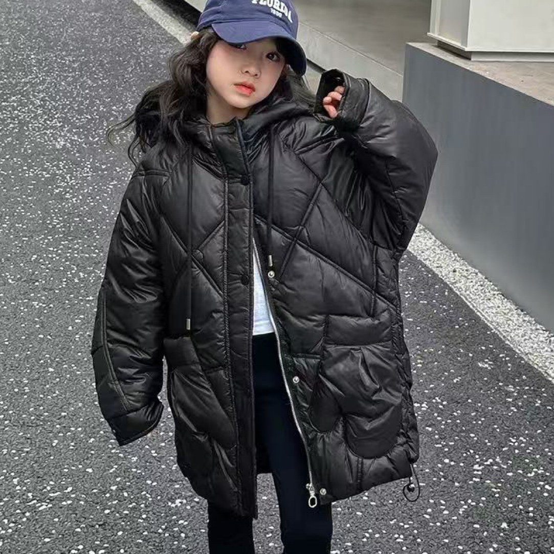 617哈哈家 女童冬季新款洋气韩版百搭时髦加厚保暖羽绒服