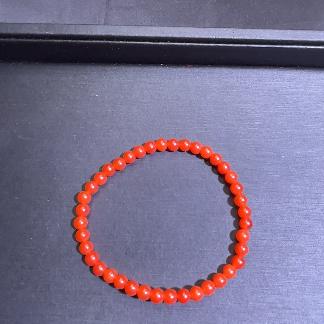 手链未镶嵌南红玛瑙5mm冰红