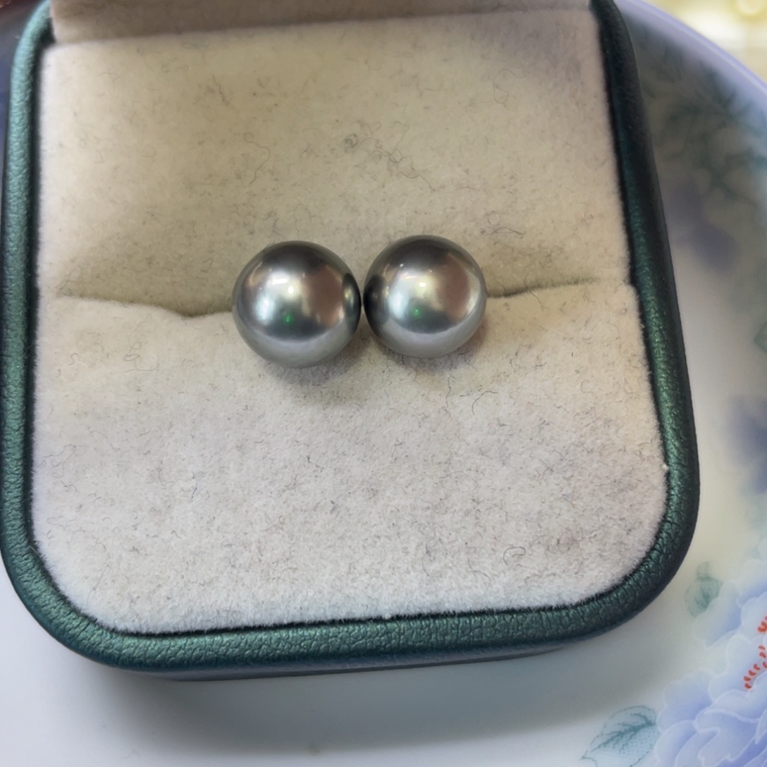 耳饰银S925镶嵌海水珍珠