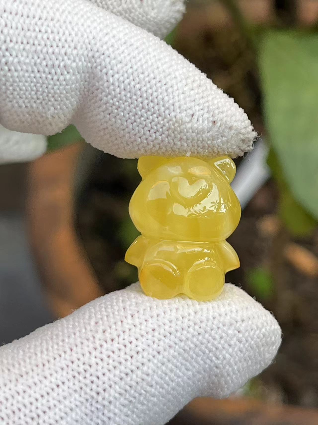 3552天然蜜蜡琥珀小熊16.9x20.8x13.3mm