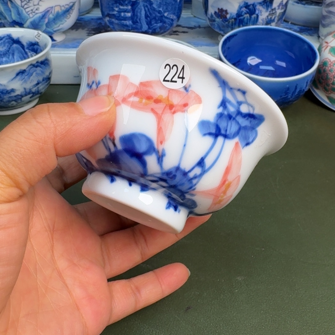 瓷景德镇纯手绘茶具圆圆224