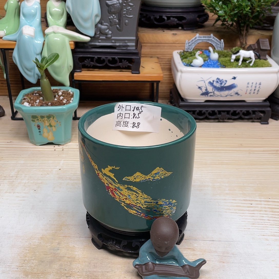 紫砂花盆陶瓷艺术花盆陶瓷