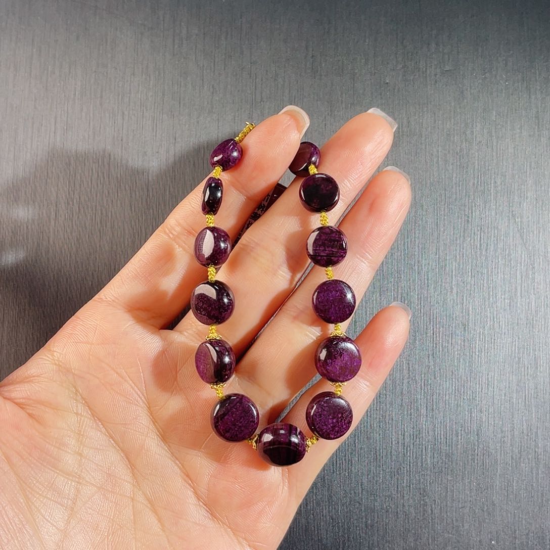 苏纪石（舒俱来）南非舒俱来老矿料手链k金未镶嵌