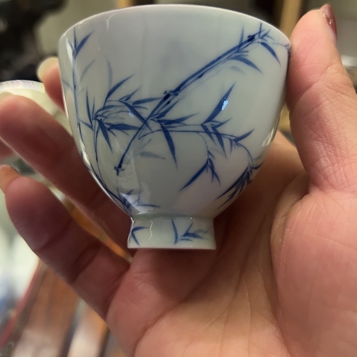 【闪购商品】竹**茶手绘青花瓷大约60c竹