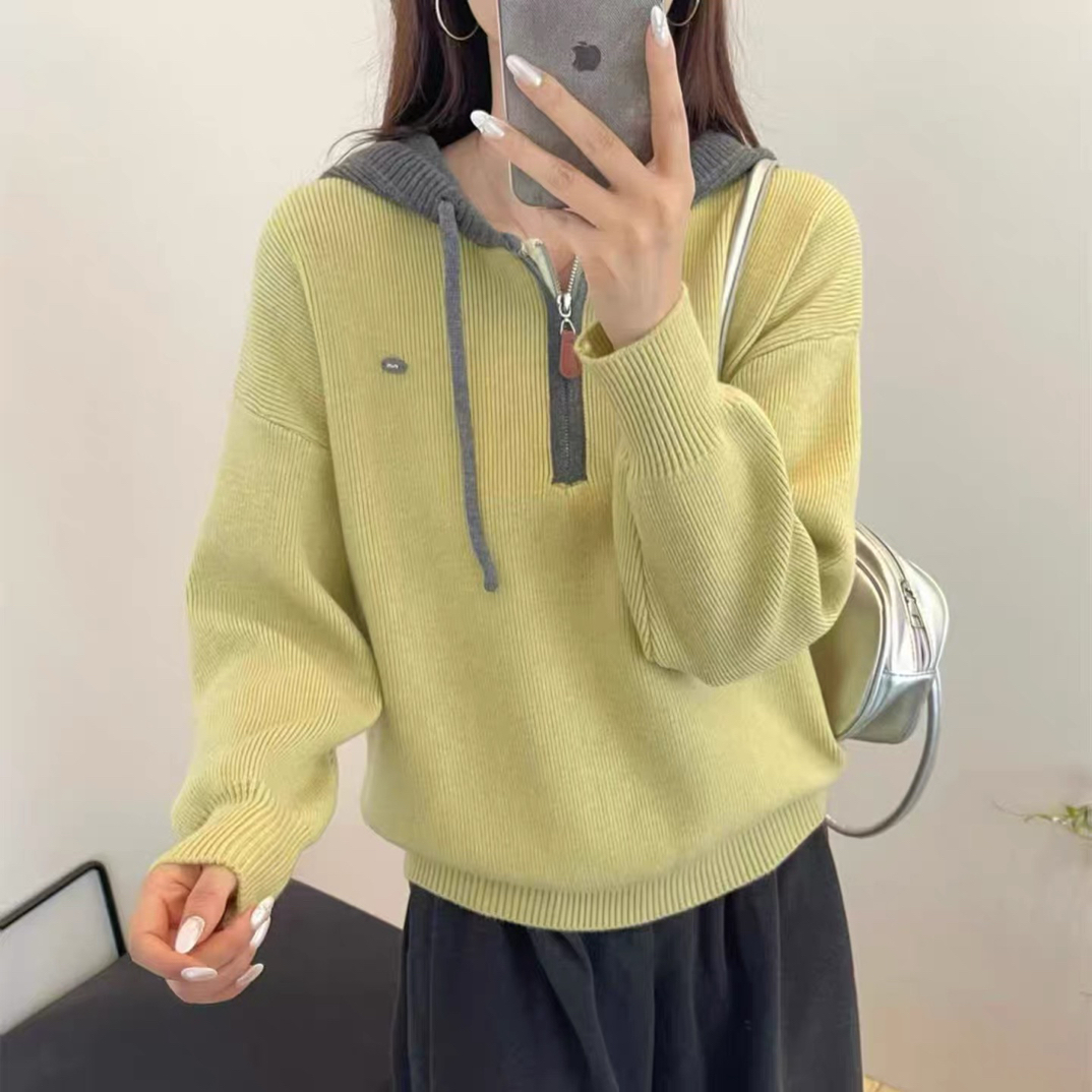 996女装韩版时尚帽衫毛衣（本H）