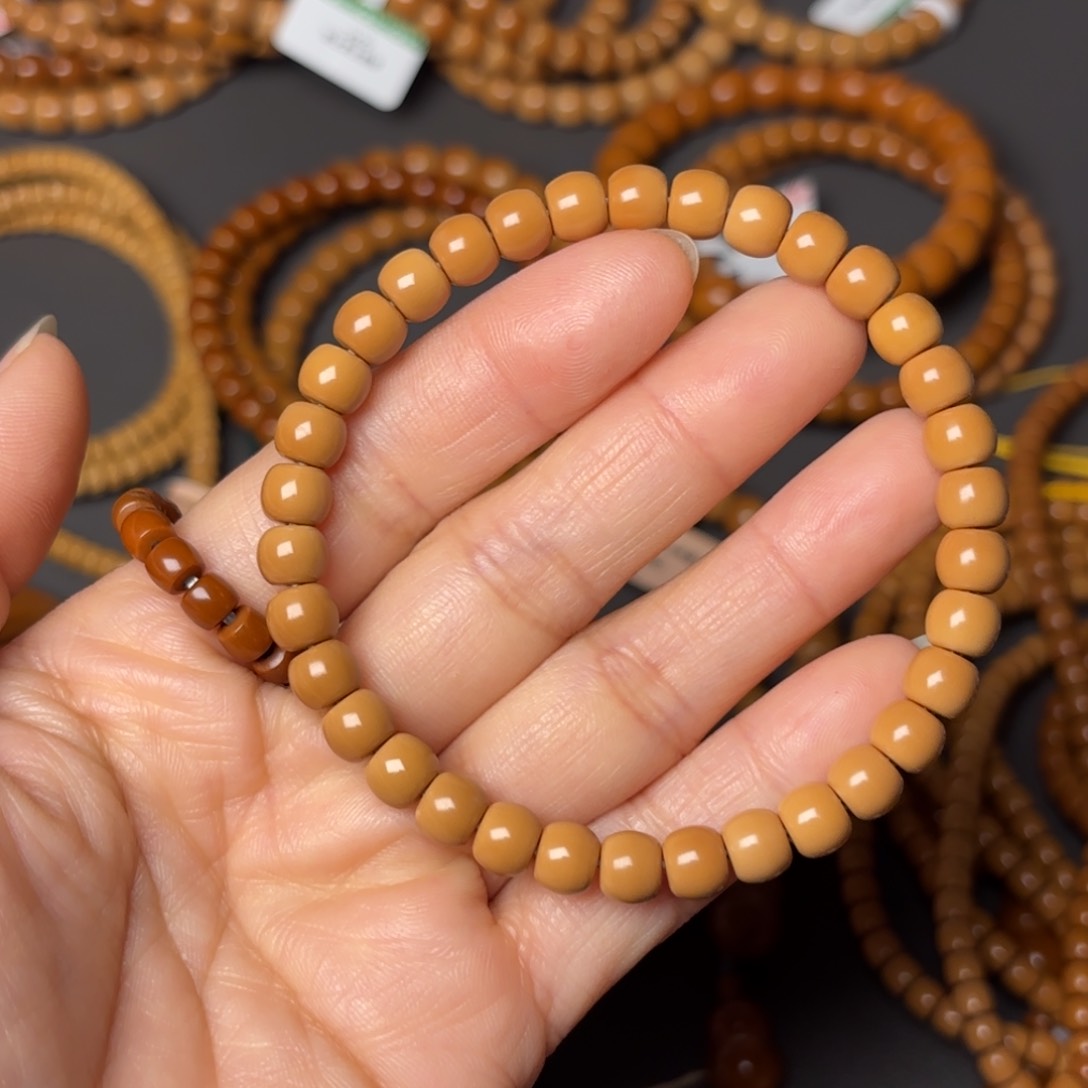 橄榄核手串6.8mm橄榄核尖极限弧单圈