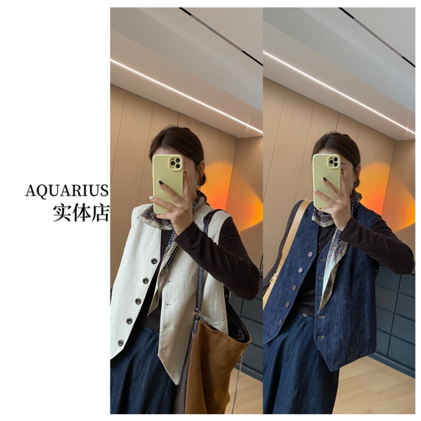 【AQUARIUS 】（自由主义）秋季新款马甲外套120028/190005