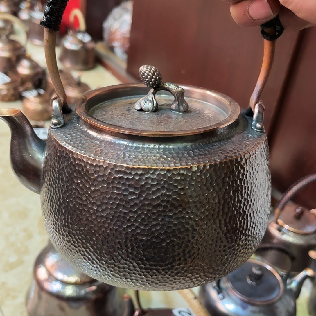 紫铜手工锻打工艺复古大壶