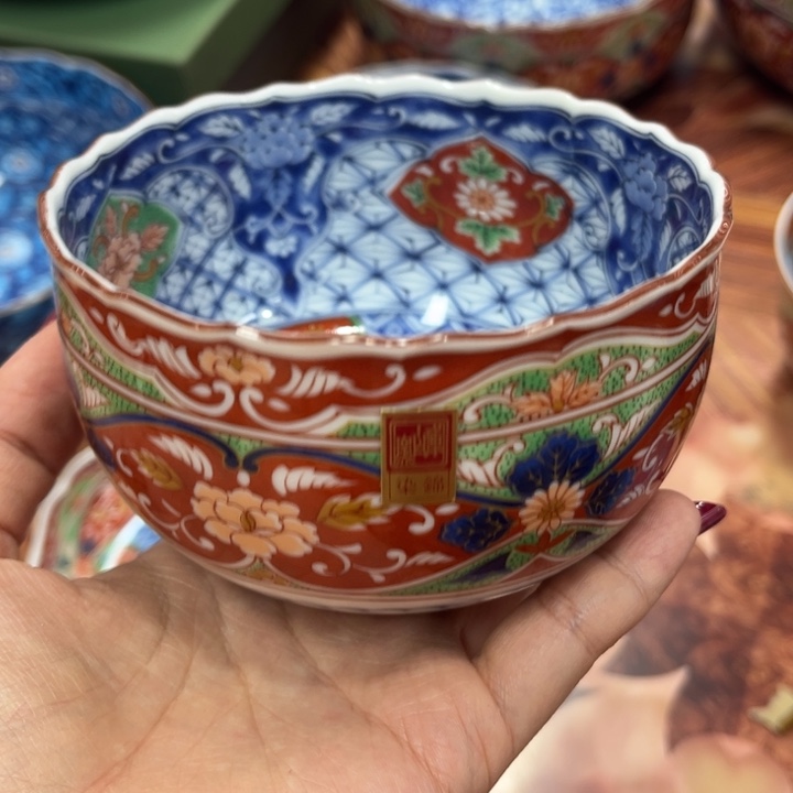 瓷片库山碗——11/厘米———-