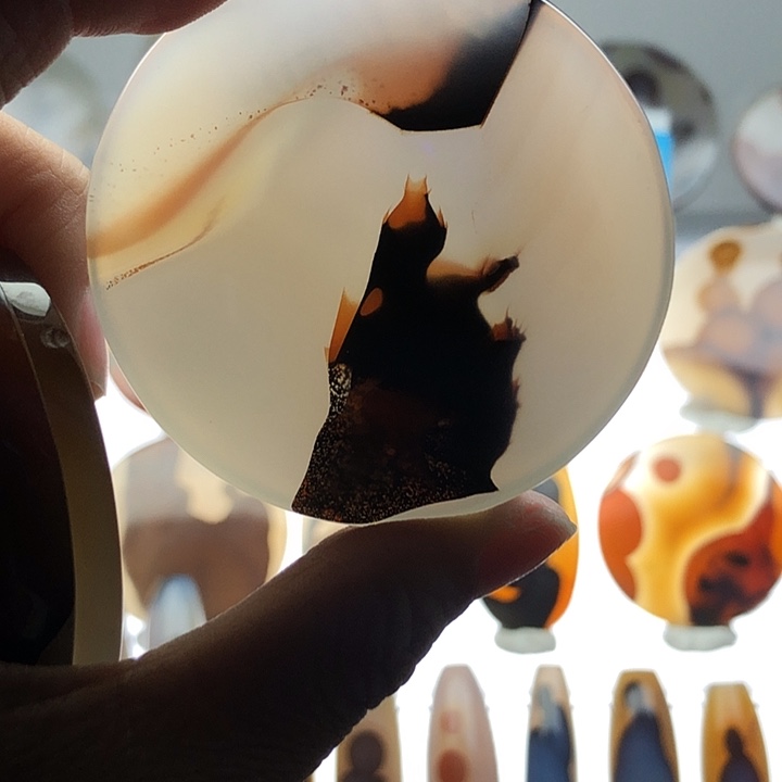 玛瑙/玉髓银S925镀金镶嵌珠宝半成品125