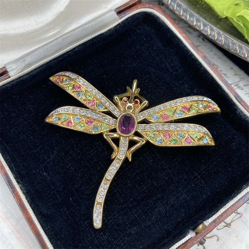 合金胸针 D'ORLAN彩色蜻蜓胸针2-24【2071111-052】